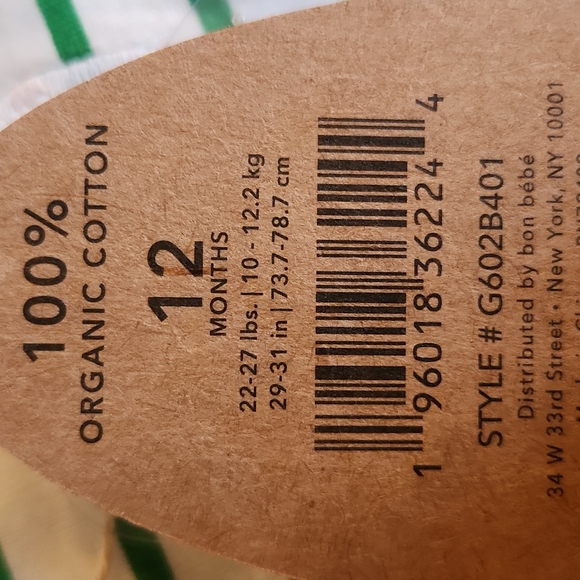 Size 12 months 100% organic cotton Christmas pajama set 12 months - Picture 8 of 8